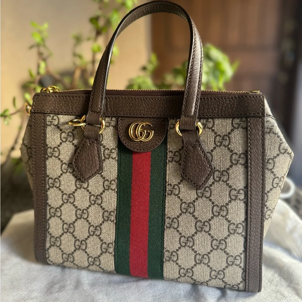 GUCCI Ophidia GG Supreme Monogram Small satchel. - Picture 11 of 13